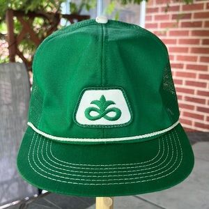 K-Products Pioneer Seed Snapback Hat Ball Cap Green Mesh Back Farming Trucker